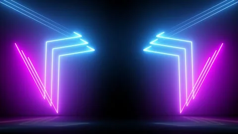 Fast-Moving Sci-Fi Light Beams and Neon Streaks | Cyber Glow Animation 4K 動画素材 304949228