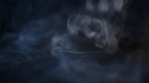 Fast moving smoke over black background (high definition, 1080p) Stock Footage 34219718