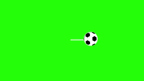 Fast Moving Soccer Ball Kick Animation on Green Screen Background 4K Stock Footage 336833186