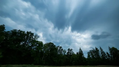 Fast moving storm clouds in 4k time lapse. Stock Footage 200196122