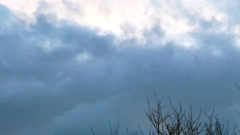 Fast moving storm clouds Stock Footage 87966300