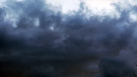 Fast moving storm clouds Stock Footage 87966394