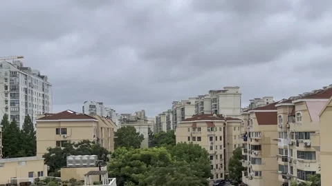 Fast moving storm clouds Video stock 278086160