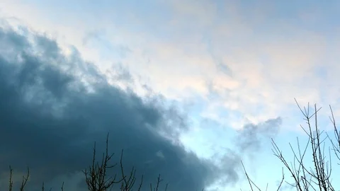 Fast moving storm clouds footage Stock Footage 87966504