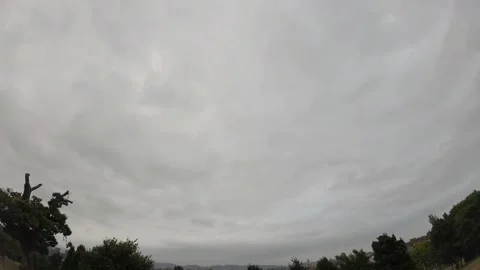 Fast Moving Storm Clouds Timelapse Over City Skyline Stock Footage 340154902