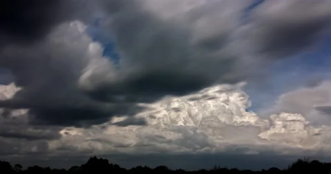 Fast-moving Thuderstorm Rolling In (2160p 29.97) Stock Footage 166584458