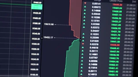 Fast moving value numbers of crypto currency market Stock Footage 219654126