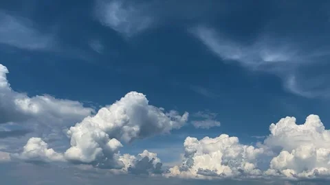 Fast-Moving White Clouds Soar Across the Sky 스톡 동영상 241838173