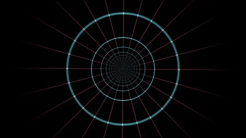 Fast moving wireframe corridor background for visual Stock Footage 341601582