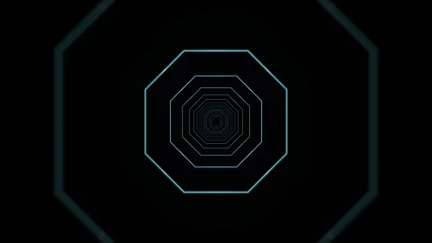 Fast moving wireframe corridor background creates a sense of depth 動画素材 342710439