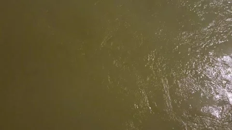 Fast muddy river water fullscreen Stock Footage 241219157