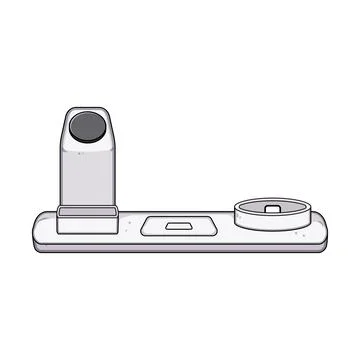 Fast multi device charging station cartoon vector illustration Stockillustratie