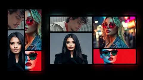 Fast Multiscreen Grid Opener | Portrait &amp; Landscape Version Stock After Effects