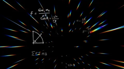 Fast neon Mathematics words physics, video overly effect Stock Footage 273277067