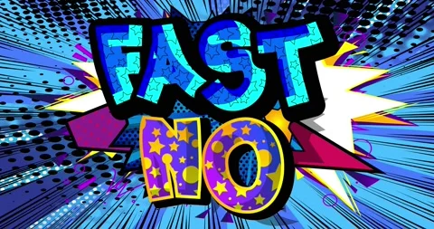 Fast No. Comic Book Words Stock Footage 166329342