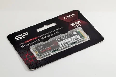 Fast nvme ssd storage for computer isolated on white background Stock-Fotos