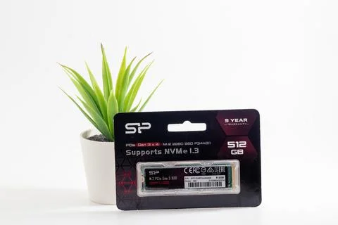 Fast nvme ssd storage for computer isolated on white background Stock-Fotos