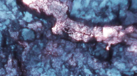 Fast-Paced Panning over Blue &amp; Purple Terrain Stock-Footage 65023794