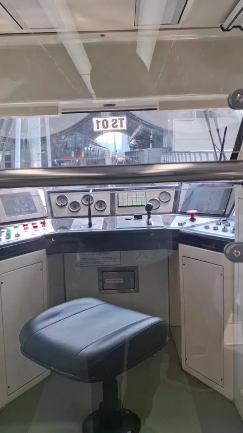 In a fast-paced subway train. Interior of an old NYC Subway car, Surabaya Stock Footage 283960615