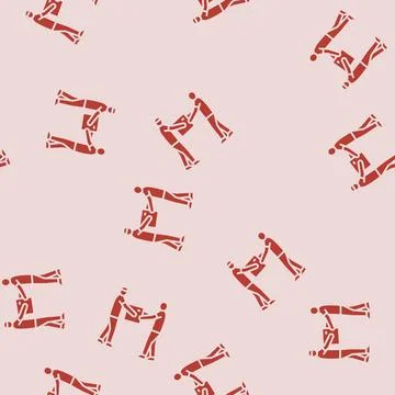 Fast package courier delivery glyph seamless pattern Stock Illustration
