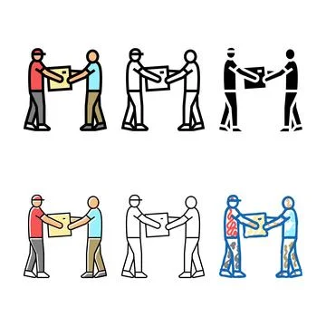Fast package courier edition delivery color icon vector 库存插图
