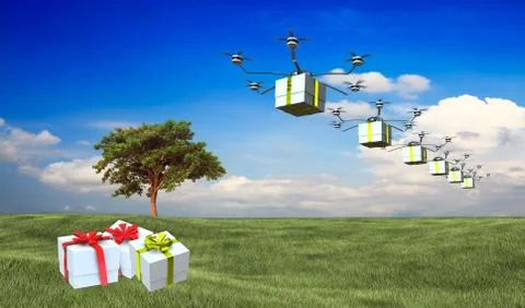 Fast package deliver Stock Illustration