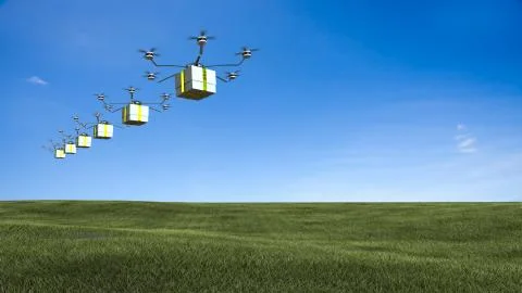 Fast package deliver Stock Illustration