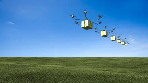 Fast package deliver Illustrazione stock