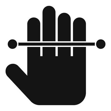 Fast palm scan access icon simple vector. Bio printing Stock Illustration