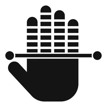 Fast palm scan icon simple vector. Board code id 스톡 일러스트