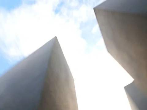 Fast pan in the middle of the Holocaust Memorial 動画素材 80446371