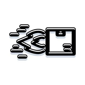 Fast parcel delivery concept icon for e commerce イラスト素材