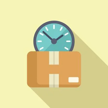 Fast parcel delivery icon flat vector. Shop express 스톡 일러스트