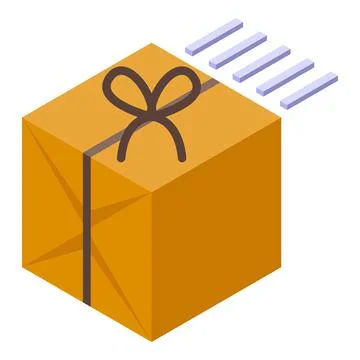 Fast parcel delivery icon isometric vector. Free shipping Stock Illustration