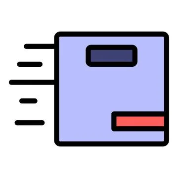 Fast parcel icon vector flat Stock Illustration