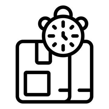 Fast parcel loading icon outline vector. Auto truck service Stock Illustration