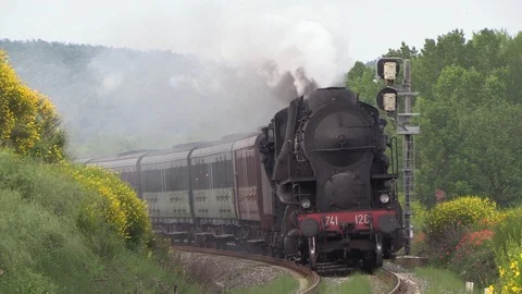Fast passing Historical Train 動画素材 100516370