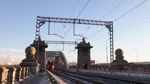 Fast passing  railroad train Stock Footage 72622060