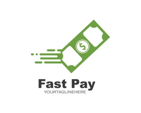 Fast payment logo icon vector illustration Stock Illustration