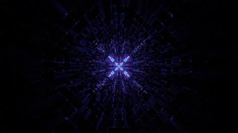 Fast Phased Interdimensional Futuristic Moving Tunnel 4k uhd 3d rendering vj Stock Footage 140714428
