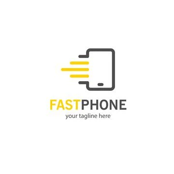 Fast phone logo Stock Illustration