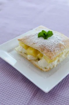 Fast pineapple dessert Foto stock