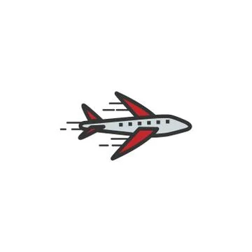 Fast plane vector design template illustration Illustrazione stock