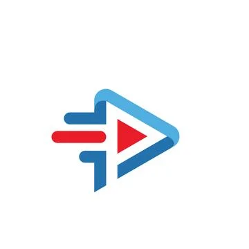 Fast play button vector icon concept Stock Illustration