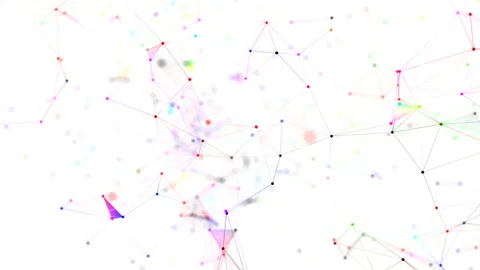 Fast plexus network connections cloud sphere circle in hologram iridescent neon Stock Footage 114061144