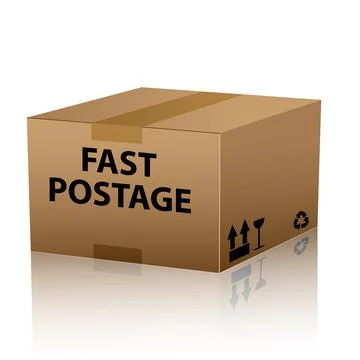 Fast post delivery package Stock Illustration