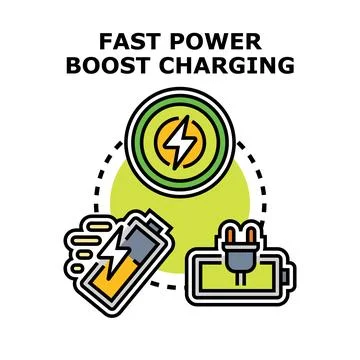 Fast power boost charging concept vector illustration Stock Illustration