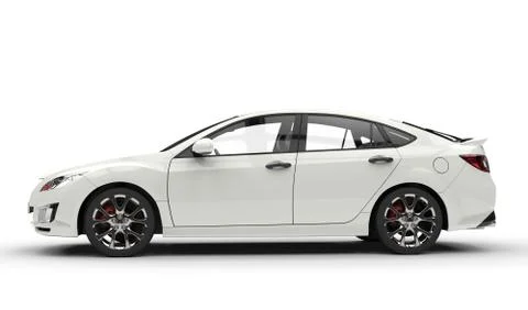 Fast Powerful Car - Side View Stock Illustration