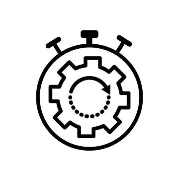 Fast Processing icon outline set collection or pack Stock Illustration