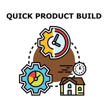 Fast product developing process concept illustration Stock Illustration